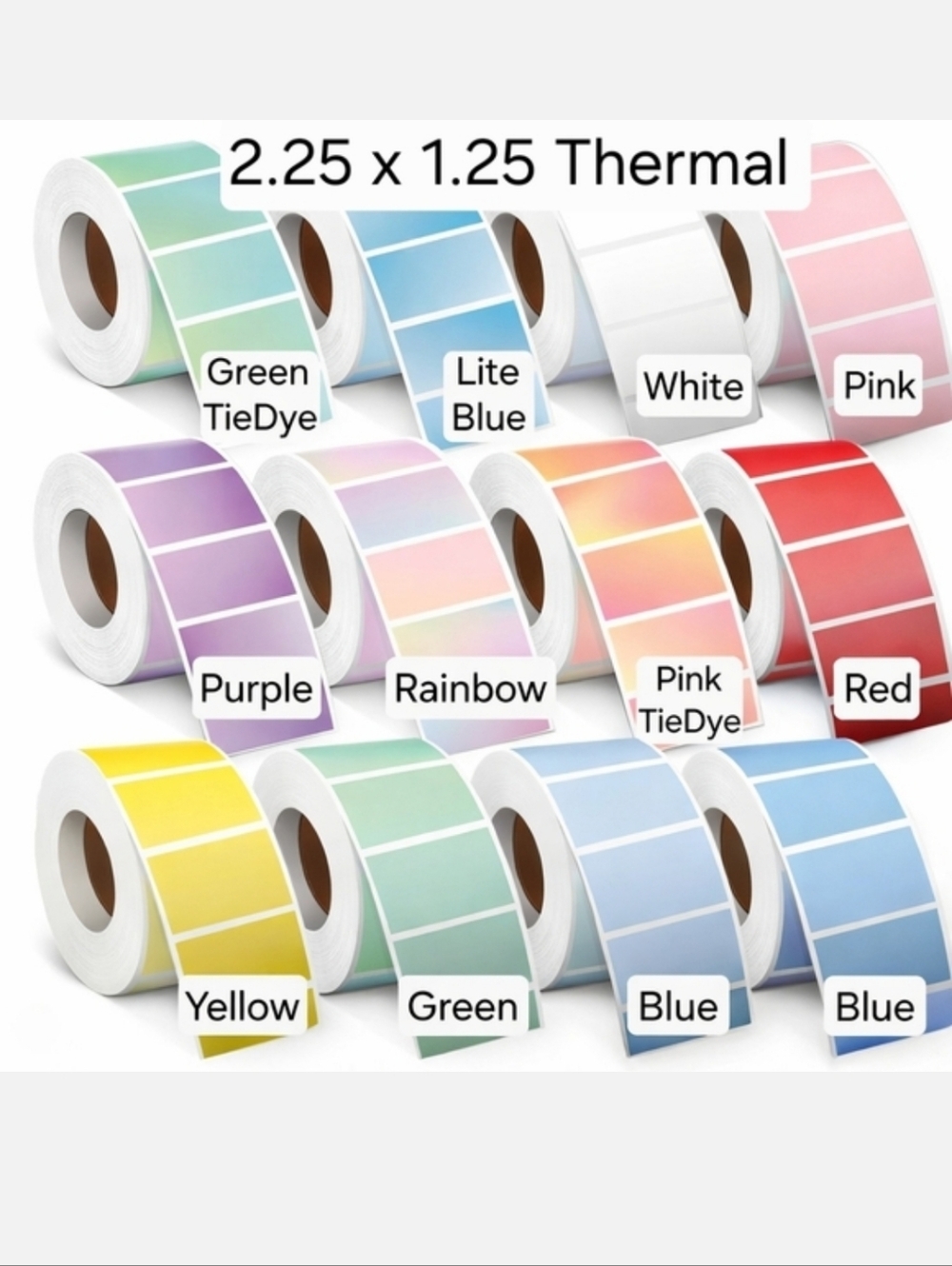 BUY NOW! Custom 100 Thermal Labels Available in Different Colors  "2.25x1.25"
